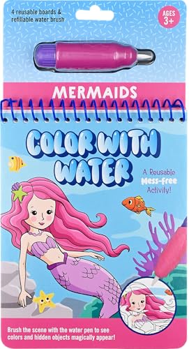 Color with Water - Mermaids (Includes Mess Free Water Pen)