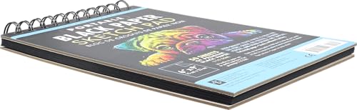 Studio Series Portable Black Paper Sketch Pad 6 X 9 Inches (50 Perforated Sheets)