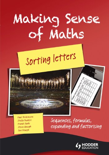 Making Sense of Maths: Sorting Letters - Student Book