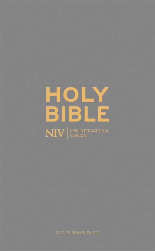 NIV Pocket Charcoal Soft-tone Bible with Zip