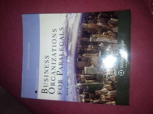 Business Organizations for Paralegals