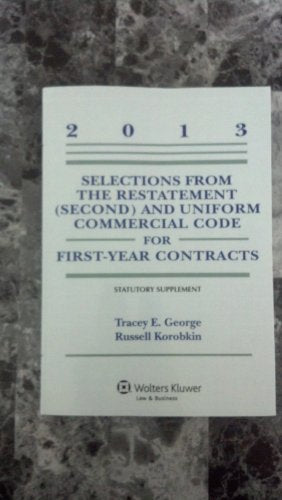 Select Restatement Uniform Comm Code First Year Contr 2013 Supp