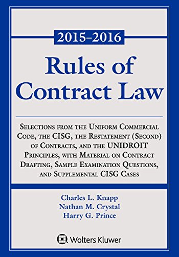 Rules of Contract Law, 2015-2016 Statutory Supplement