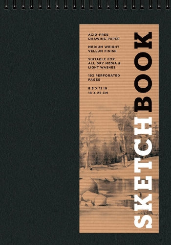 Sketchbook (Basic Medium Spiral Fliptop Landscape Black)