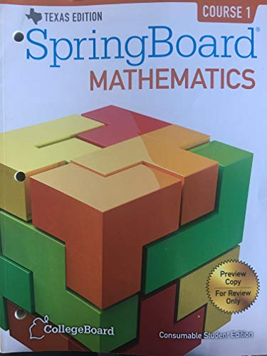 Springboard Mathematics Course 1 Student Edition