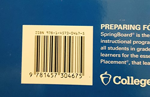 SpringBoard, English Language Arts, Grade 11, Consumable Student Edition, California Edition, 9781457304675, 1457304678, 2017