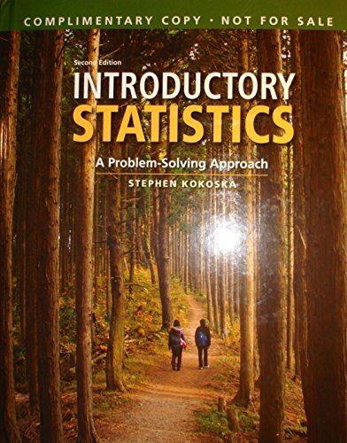 Introductory Statistics: A Problem-Solving Approach (INSTRUCTOR'S EDITION)