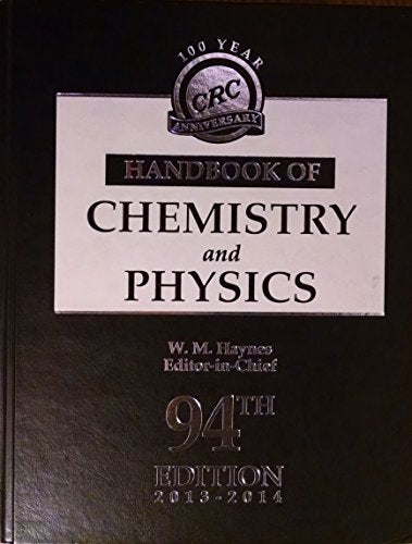 CRC Handbook of Chemistry and Physics, 94th Edition