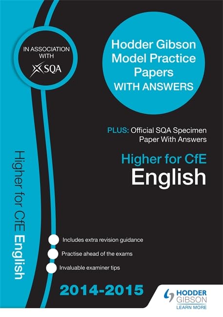 SQA Specimen Paper 2014 Higher for CFE English & Hodder Gibson Model Papers