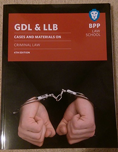 GDL & LLB: Cases and materials on criminal law