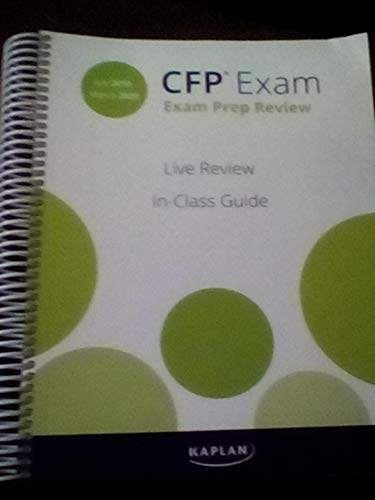 CFP Exam Prep Review - Live Review, In-Class Guide - 2019-2020