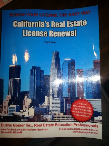 California's Real Estate License Renewal