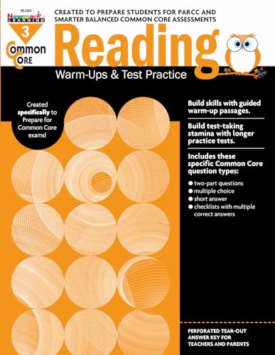 Common Core Reading: Warm-Ups and Test Practice Grade 3 Teacher Resource