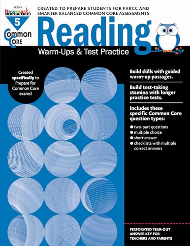 Common Core Reading: Warm-Ups and Test Practice Grade 5 Teacher Resource