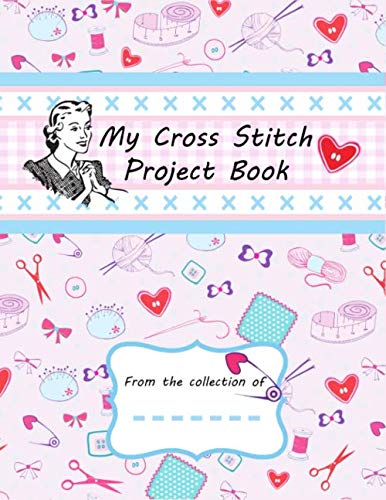 Cross Stitch Project Notebook Cross Stitch Journal Track & Document Stitching Patterns Needlework Gift for Cross Stitch Pink