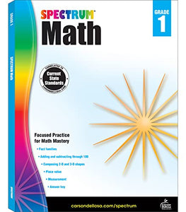 Spectrum Math Workbook, Grade 1 