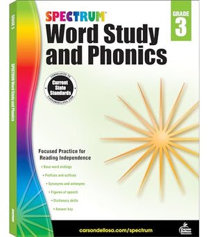Spectrum Word Study and Phonics, Grade 3