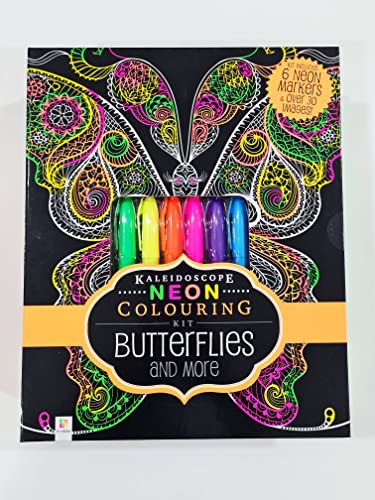 Kaleidoscope Neon Colouring Kit Butterflies
