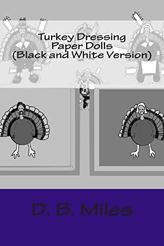 Turkey Dressing Paper Dolls (Black and White Version)