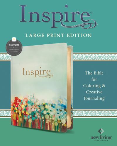 Inspire Bible Large Print NLT (Leatherlike, Floral Fields with Gold, Filament Enabled)