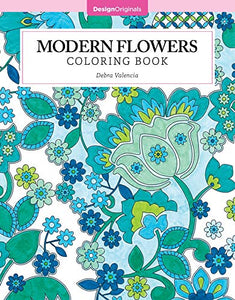 Modern Flowers Coloring Book 