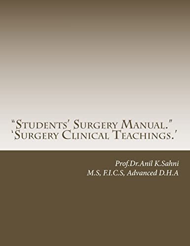 Students' Surgery Manual.