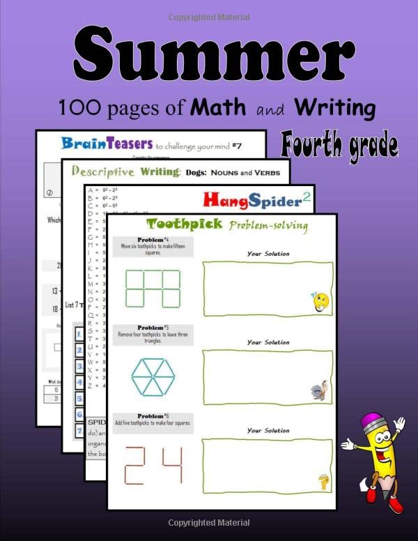Summer Math and Writing: Fourth grade