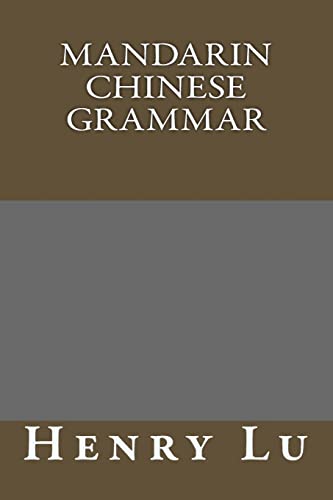 Mandarin Chinese grammar
