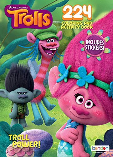 Bendon Dreamworks' Trolls Troll Power! 224-Page Coloring and Activity Book with Over 30 Stickers
