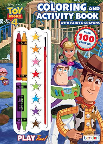 Dfa Pix Toy Story 4 Coloring and Activity Book with Paint and Crayons
