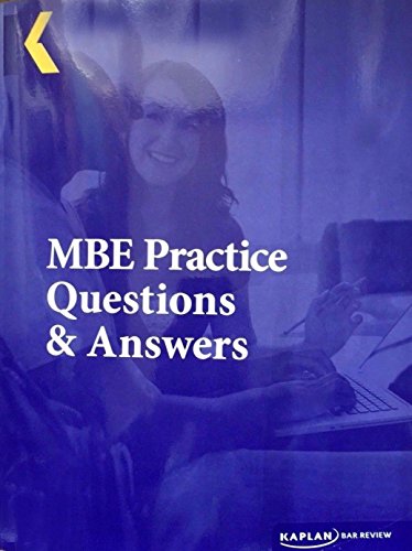 2016 Kaplan PMBR Bar Review MBE Practice Questions and Answers PMBR5090G