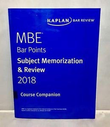 2018 Kaplan MBE Bar Points Subject Memorization & Review