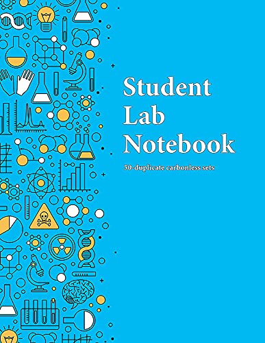 Student Lab Notebook (50 duplicate page sets): perforated carbonless sheets with smooth coil spiral binding