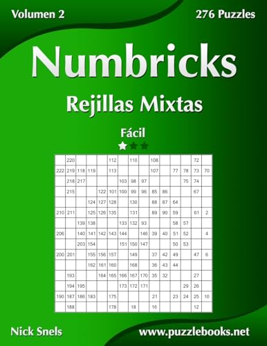 Numbricks Rejillas Mixtas - Facil - Volumen 2 - 276 Puzzles