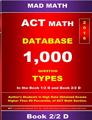 ACT Math Database 2-2 D