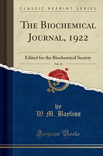 The Biochemical Journal, 1922, Vol. 16