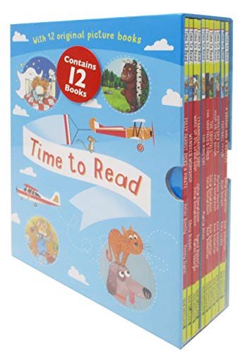 Time To Read Collection 12 Books Set ( What The Ladybird Heard, A Squash and A Squeeze, Football Fever, Hamilton Hats, Room on the Broom, The Gruffalo, The Gruffalo Child...) Books for Early Learners