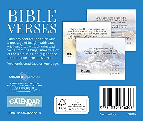 Bible Verses 2022 Boxed Calendar