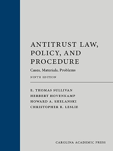 Antitrust Law, Policy, and Procedure