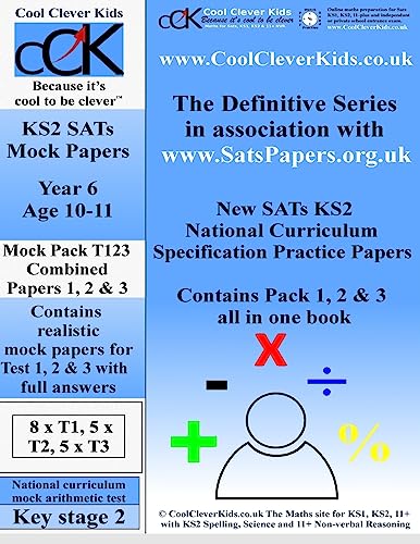 SATs KS2 Year 6 Maths Practice Test 1, 2 & 3 Combined Pack
