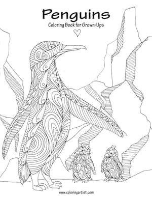 Penguins Coloring Book for Grown-Ups 1