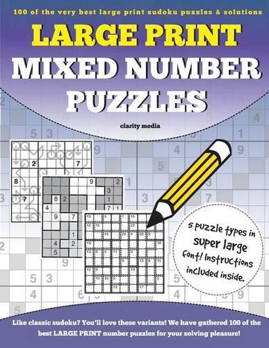 Large Print Mixed Number Puzzles