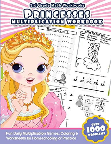 3rd Grade Math Workbooks Princesses Multiplication Workbook