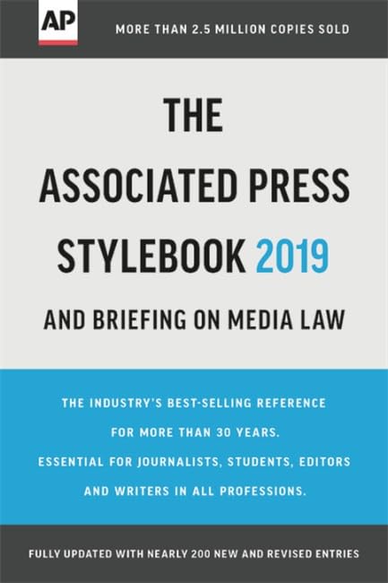 The Associated Press Stylebook 2019