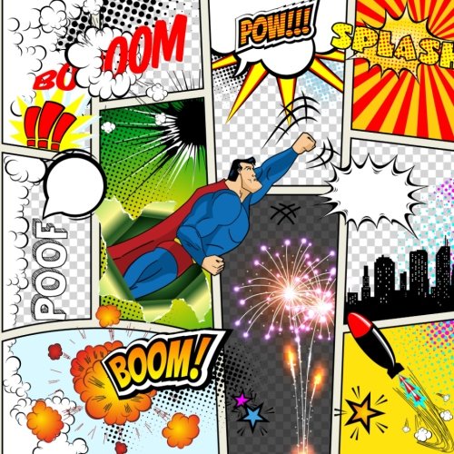 Create Your Own Comics (Comic Book Creator): 100 Blank Comic Book Pages (8.5 x 8.5 inches, Large) (Comic Book Maker)