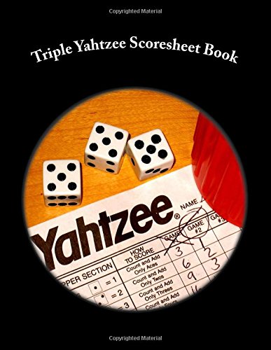 Triple Yahtzee Scoresheet Book: 100 Pages (50 sheets)