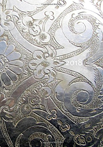 MY BIG FAT CALENDAR 2018 - SILVER ORNAMENT (Great Britain): 1 day per page, DIN A4