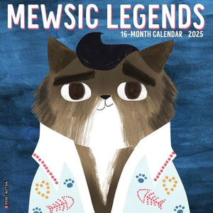 Mewsic Legends 2025 12 X 12 Wall Calendar 