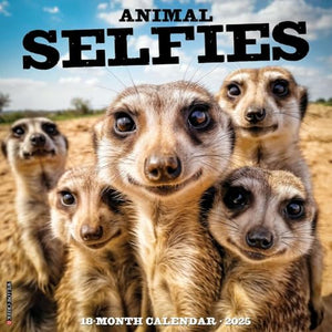 Animal Selfies 2026 12 X 12 Wall Calendar 