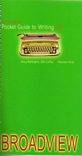The Broadview Pocket Guide to Writing